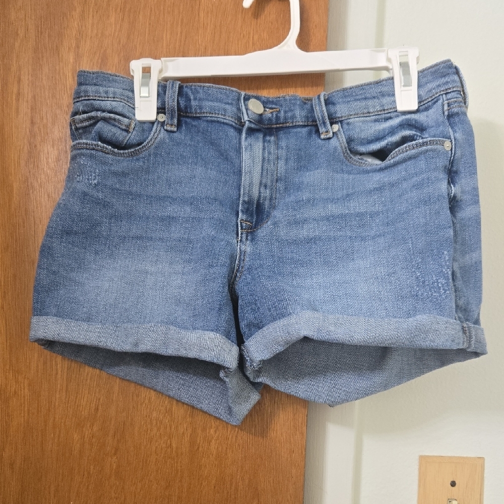Blank NYC Light Blue Rolled Hem Denim Shorts